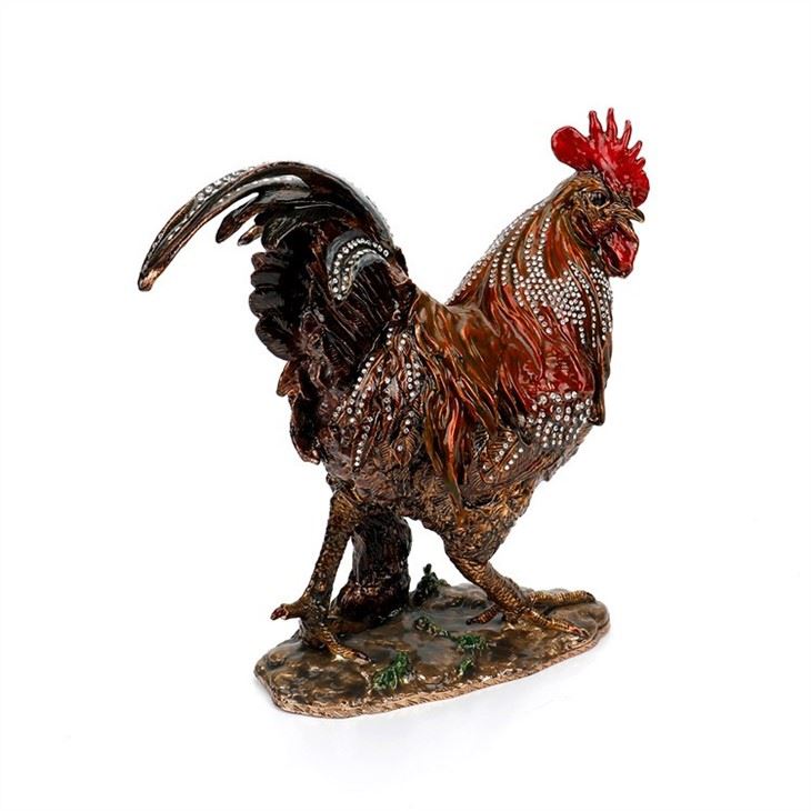 Wholesale Chicken Metal Figurine Metal Rooster Statue Holiday Gifts Home Decoration