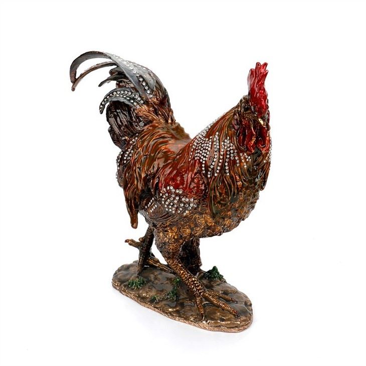 Wholesale Chicken Metal Figurine Metal Rooster Statue Holiday Gifts Home Decoration